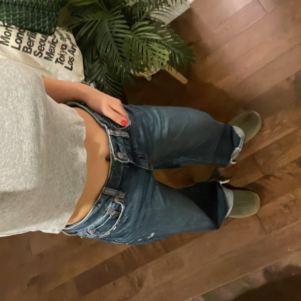 American Eagle Super High Rise Baggy Wide Jeans